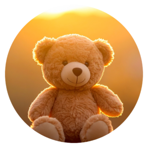Toy photo of teddy bear to represent team member James. Image by TrueCreatives on Canva.