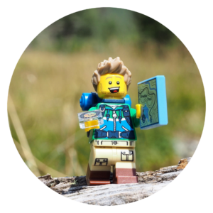 Toy photo of a Lego character to represent team member Sammy. Image by Ralf1403 from pixabay on Canva.